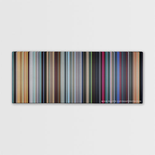 Monsters vs. Aliens color palette canvas print: thousands of thin vertical stripes of color