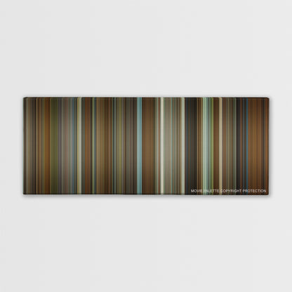 The Princess Diaries color palette canvas print: thousands of thin vertical stripes of color