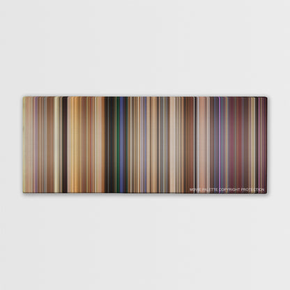 Jay and Silent Bob Strike Back color palette canvas print: thousands of thin vertical stripes of color