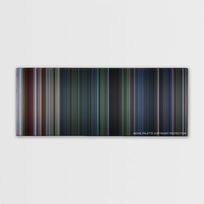 Jurassic Park III color palette canvas print: thousands of thin vertical stripes of color