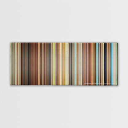 Spirited Away color palette canvas print: thousands of thin vertical stripes of color