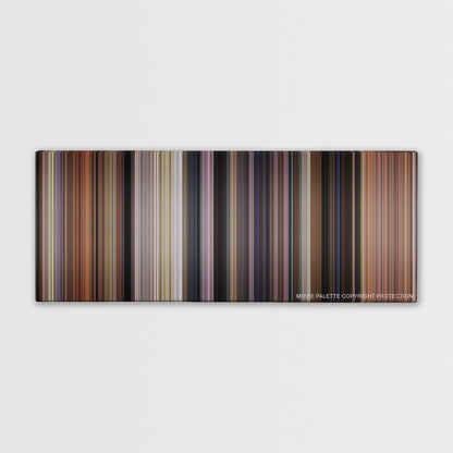 Johnny English color palette canvas print: thousands of thin vertical stripes of color