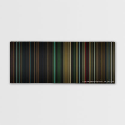 Buried color palette canvas print: thousands of thin vertical stripes of color