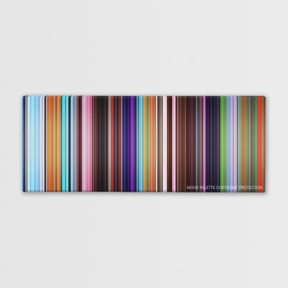 The Peanuts Movie color palette canvas print: thousands of thin vertical stripes of color
