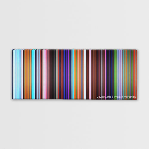 The Peanuts Movie color palette canvas print: thousands of thin vertical stripes of color