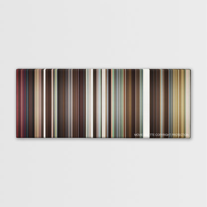 Something Borrowed color palette canvas print: thousands of thin vertical stripes of color