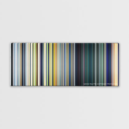 The Little Prince color palette canvas print: thousands of thin vertical stripes of color
