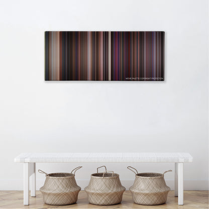 Super Mario Bros. color palette canvas above a white bench with three woven baskets