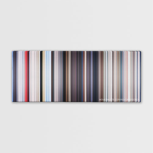 Superman color palette canvas print: thousands of thin vertical stripes of color