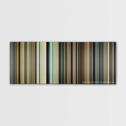 Unbroken color palette canvas print: thousands of thin vertical stripes of color