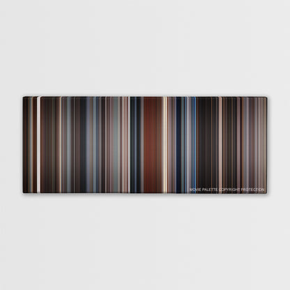 The Usual Suspects color palette canvas print: thousands of thin vertical stripes of color