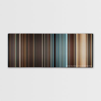 The Mummy: Tomb of the Dragon Emperor color palette canvas print: thousands of thin vertical stripes of color