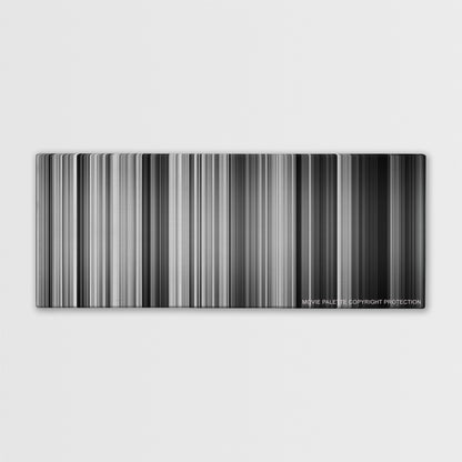 La Haine color palette canvas print: thousands of thin vertical stripes of color
