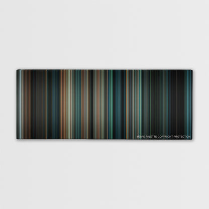 Super 8 color palette canvas print: thousands of thin vertical stripes of color