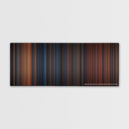 The Polar Express color palette canvas print: thousands of thin vertical stripes of color