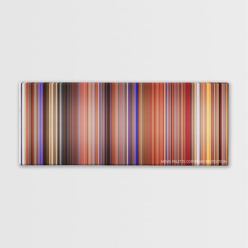 All About My Mother color palette canvas print: thousands of thin vertical stripes of color