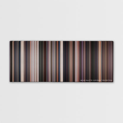 Network color palette canvas print: thousands of thin vertical stripes of color