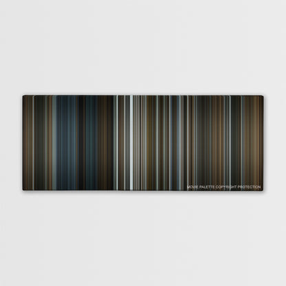 The Invisible Guest color palette canvas print: thousands of thin vertical stripes of color