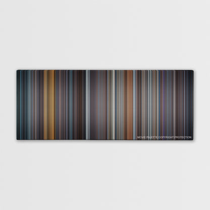Spy Game color palette canvas print: thousands of thin vertical stripes of color