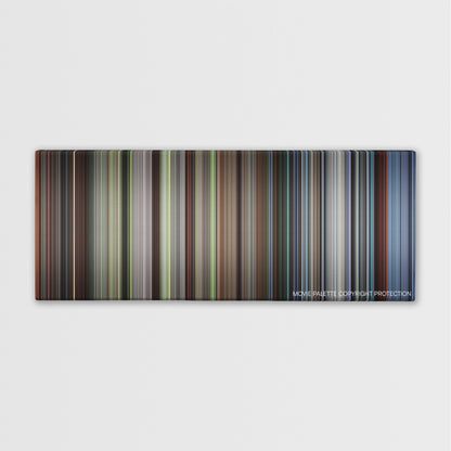Excalibur color palette canvas print: thousands of thin vertical stripes of color