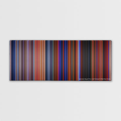 The Hunchback of Notre Dame color palette canvas print: thousands of thin vertical stripes of color