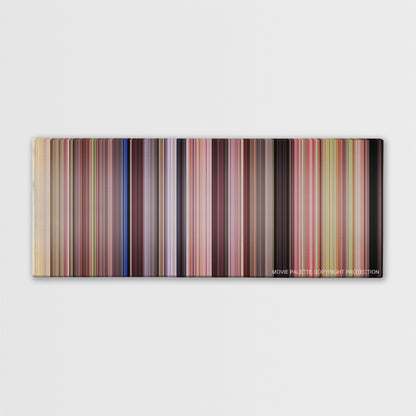 She's the Man color palette canvas print: thousands of thin vertical stripes of color
