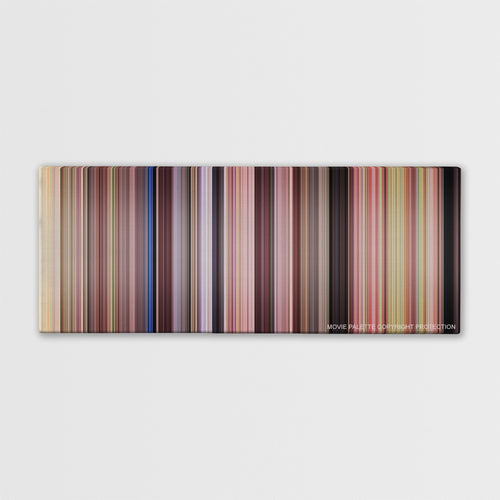 She's the Man color palette canvas print: thousands of thin vertical stripes of color