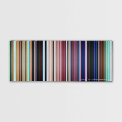 Moana color palette canvas print: thousands of thin vertical stripes of color