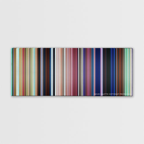 Moana color palette canvas print: thousands of thin vertical stripes of color