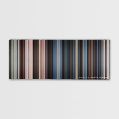 47 Ronin color palette canvas print: thousands of thin vertical stripes of color