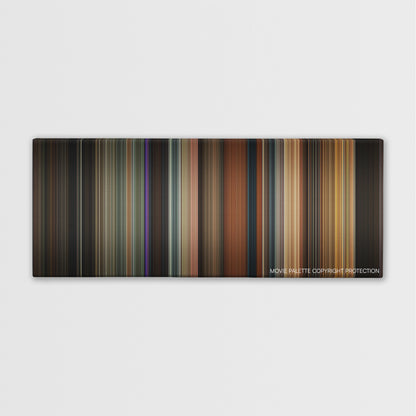 Rent color palette canvas print: thousands of thin vertical stripes of color