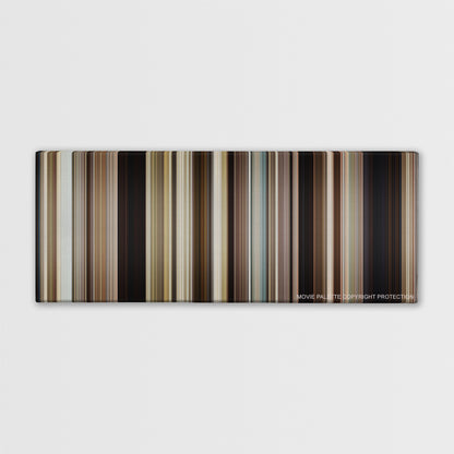 Mud color palette canvas print: thousands of thin vertical stripes of color