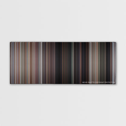Commando color palette canvas print: thousands of thin vertical stripes of color