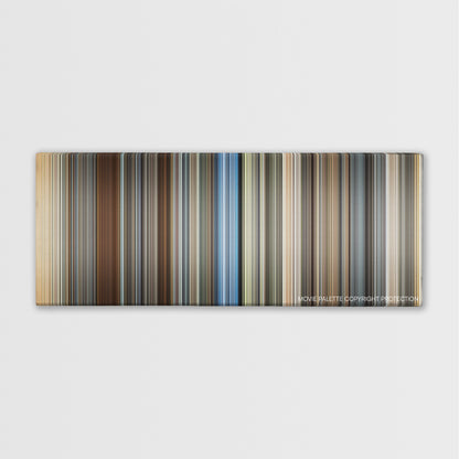 Christopher Robin color palette canvas print: thousands of thin vertical stripes of color