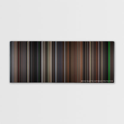 The Silence of the Lambs color palette canvas print: thousands of thin vertical stripes of color