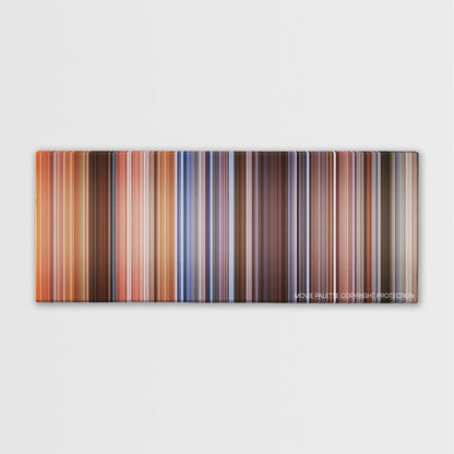 Cool Runnings color palette canvas print: thousands of thin vertical stripes of color