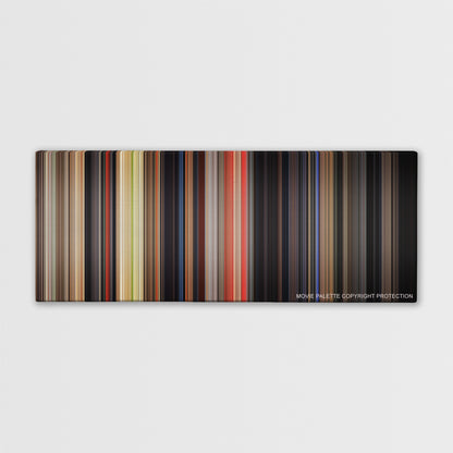 The Basketball Diaries color palette canvas print: thousands of thin vertical stripes of color