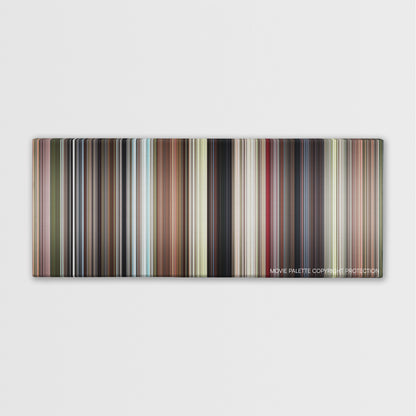Enter the Dragon color palette canvas print: thousands of thin vertical stripes of color
