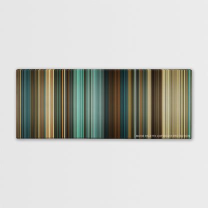 300: Rise of an Empire color palette canvas print: thousands of thin vertical stripes of color