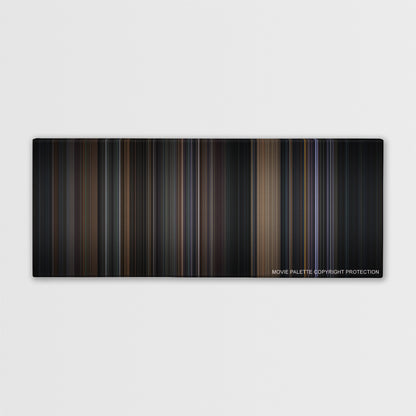 Batman color palette canvas print: thousands of thin vertical stripes of color