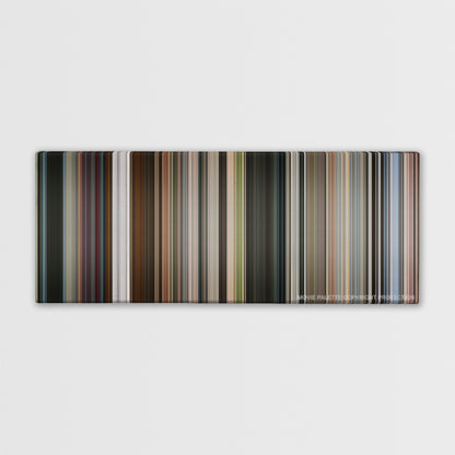 Mission: Impossible - Fallout color palette canvas print: thousands of thin vertical stripes of color