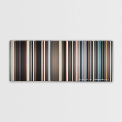 The Last Song color palette canvas print: thousands of thin vertical stripes of color