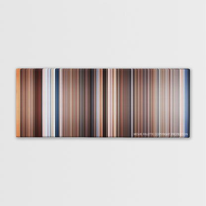 Splash color palette canvas print: thousands of thin vertical stripes of color