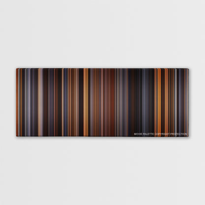 The English Patient color palette canvas print: thousands of thin vertical stripes of color