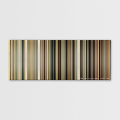 Marley & Me color palette canvas print: thousands of thin vertical stripes of color