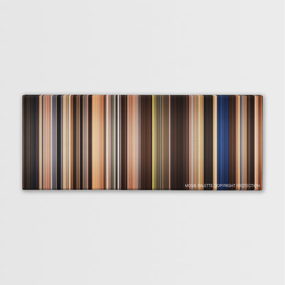 The Ghost and the Darkness color palette canvas print: thousands of thin vertical stripes of color