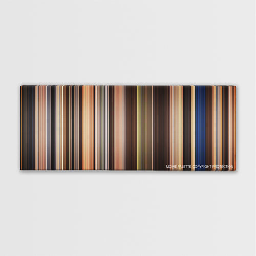 The Ghost and the Darkness color palette canvas print: thousands of thin vertical stripes of color
