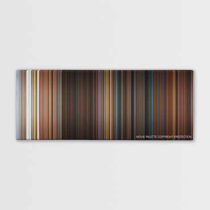 The Poseidon Adventure color palette canvas print: thousands of thin vertical stripes of color