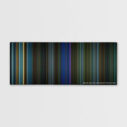 John Wick color palette canvas print: thousands of thin vertical stripes of color