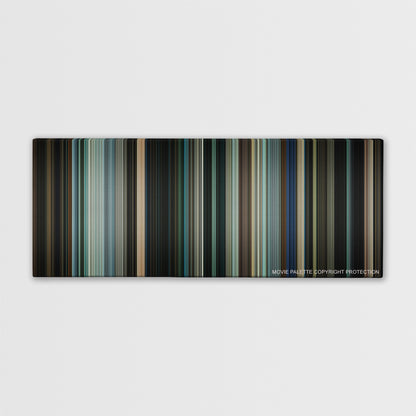 Mr. Brooks color palette canvas print: thousands of thin vertical stripes of color